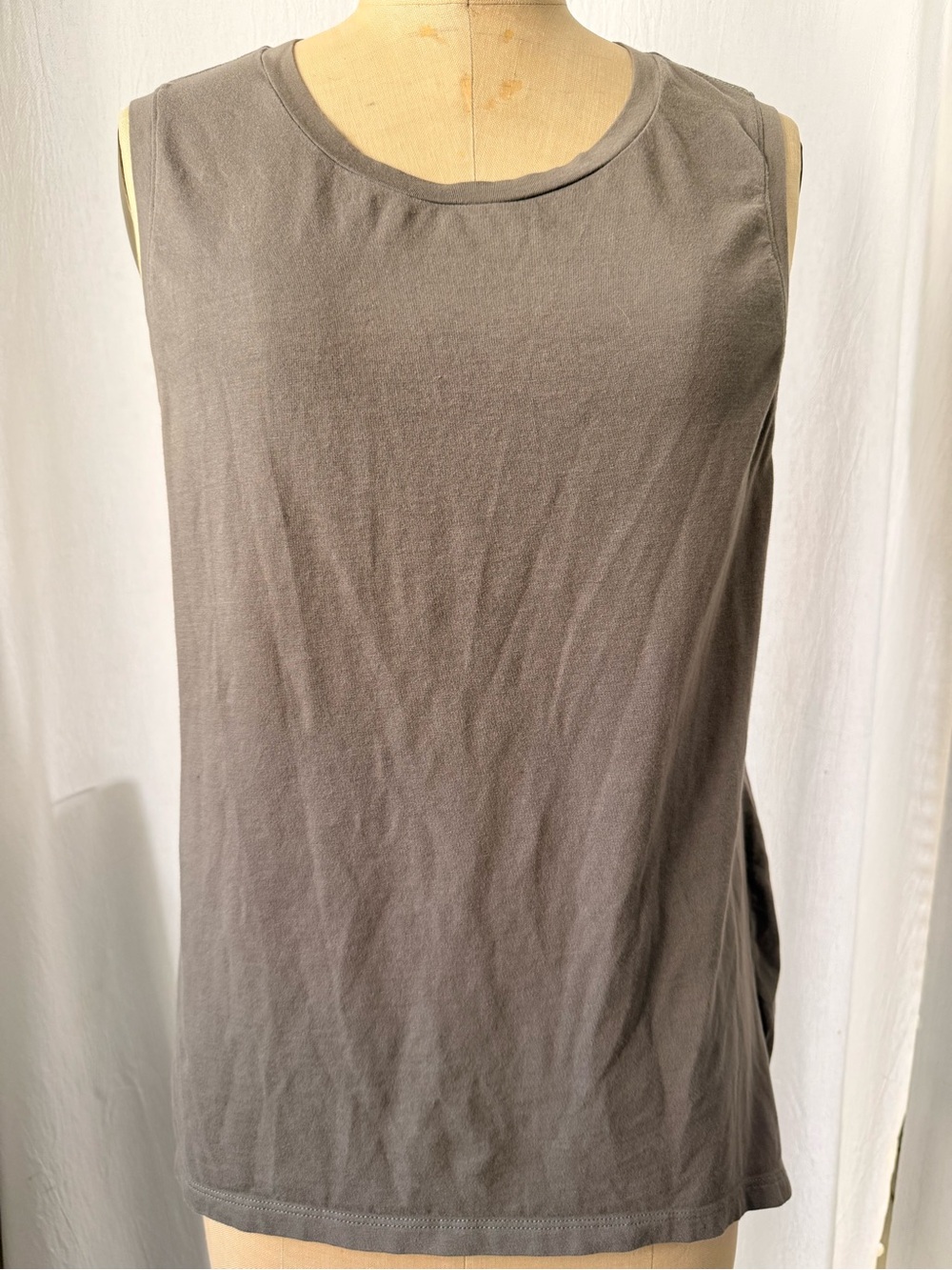 Natural by Known Supply, Organic Cotton Muscle top sz L